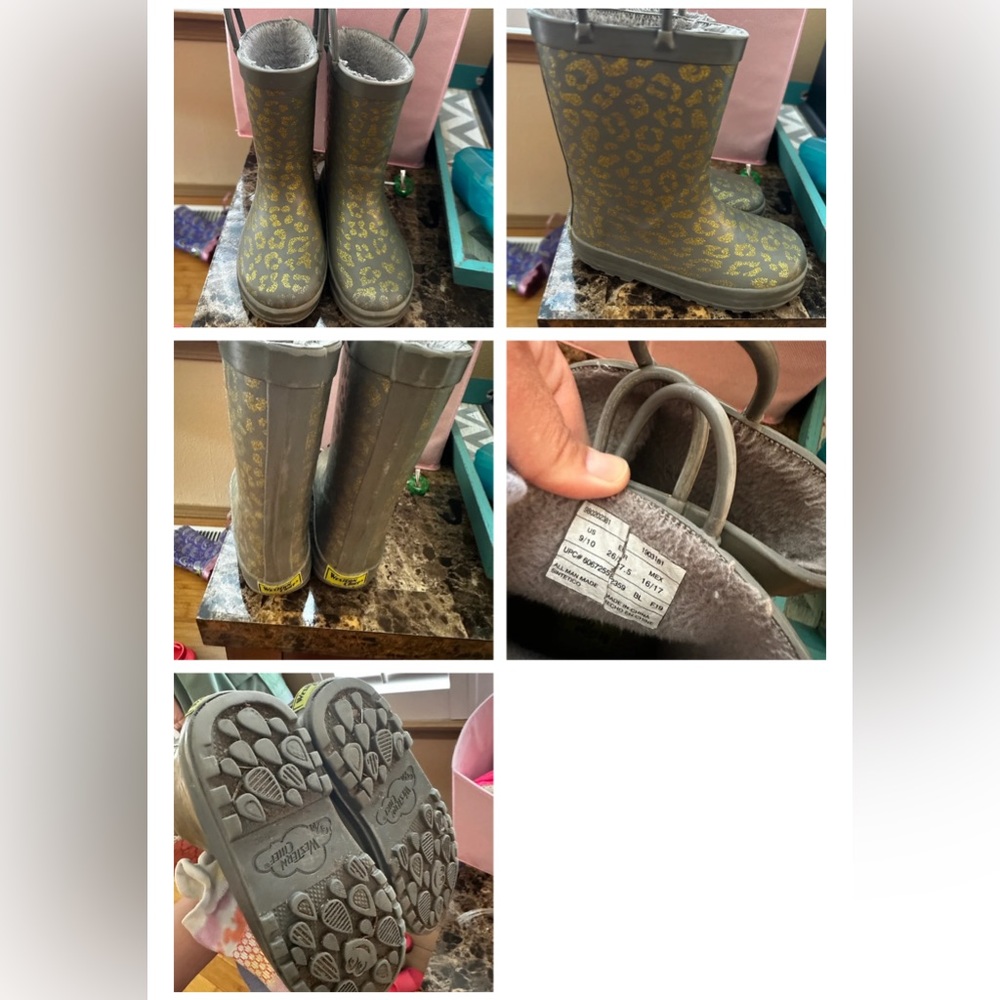 9/10 rain boots